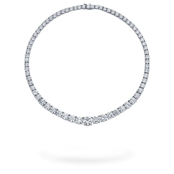 Coady Culha cushion cut diamond riviere necklace