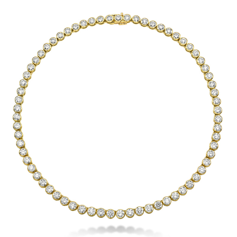 Gold Bezel Diamond Necklace
